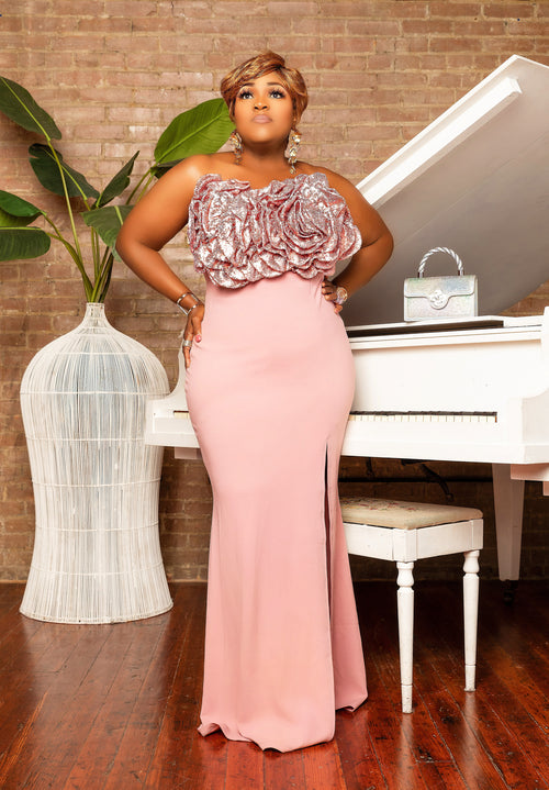 Queen Zipporah Gown  **blush**