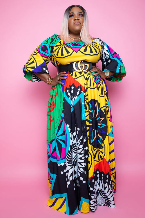Colorful SunRise Dress - deevinekreations